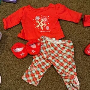 Bitty Baby American Girl Red and Plaid Winter Ensemble